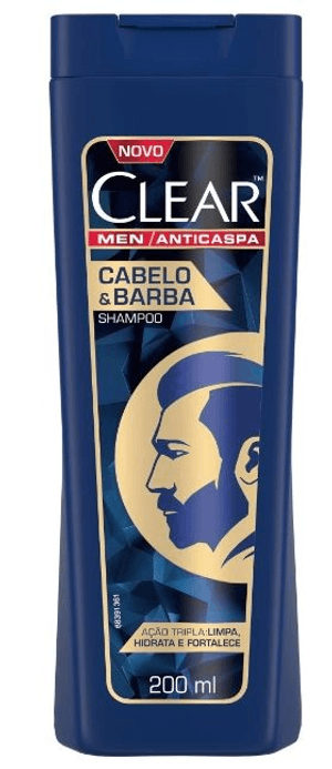 Produto Shampoo clear anticaspa barba e cabelo 200ml foto 1