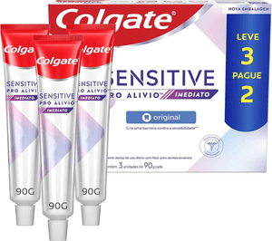 Produto Creme dental para sensibilidade sensitive pro alívio imediato original 90g 3 unidades colgate foto 1