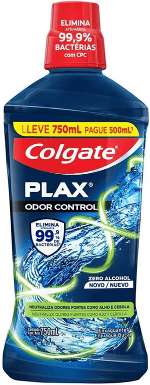 Produto Enxaguante bucal sem álcool plax odor control 750ml colgate foto 1