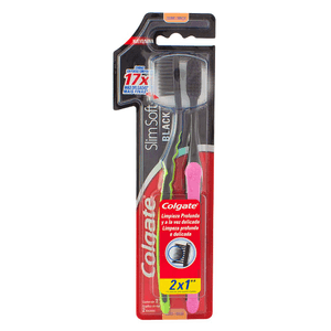 Produto Escova dental colgate slim soft black com 2 unids foto 1