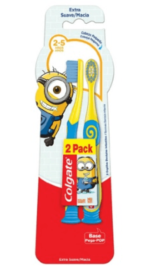 Produto Escova dental colgate smiles 2 a 5 anos macia mnions com 2 unidades foto 1
