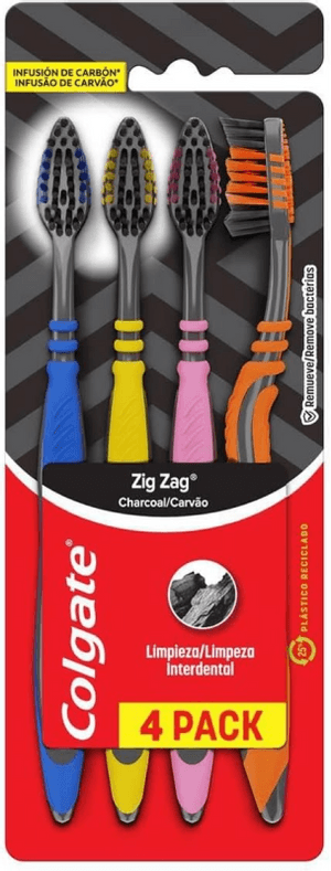 Produto Escova dental zigzag carvão 4 unid colgate foto 1