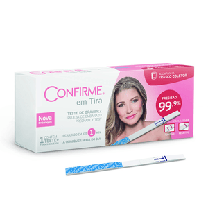 Produto Confirme teste de gravidez  em tira alamar com 1teste + tubo coletor foto 1