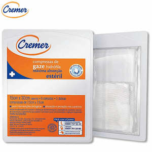 Produto Compressa gaze cremer esterilizada 15x30 com 1 unidades ade foto 1