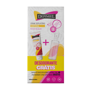 Produto Kit creme depilatorio depimiel corporal classica 120g + desodorante spray zephy 100ml foto 1
