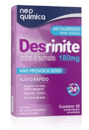 Produto Desrinite 180mg com 10 comprimidos neo quimica foto 1