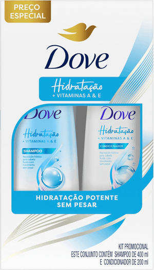Produto Kit hidratação shampoo 400ml + condicionador 200ml dove foto 1