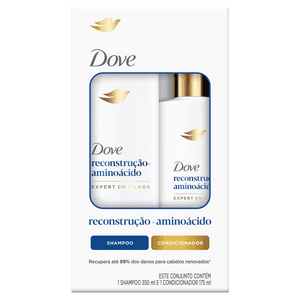 Produto Kit shampoo 350ml + condicionador 175ml dove reconstrução + aminoácido foto 1