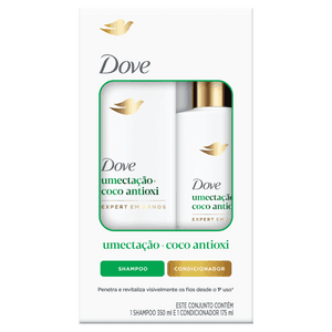 Produto Kit shampoo 350ml + condicionador 175ml dove umectação + coco antioxi foto 1