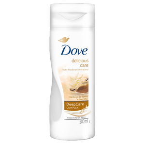 Produto Loção hidratante dove delicius care manteiga de karité e baunilha  200ml foto 1