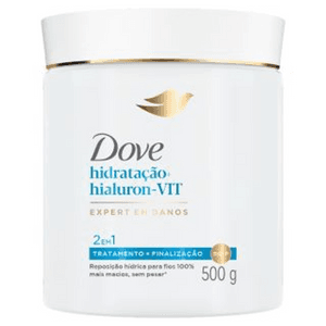 Produto Máscara 2 em 1 dove hidratação + hialuron-vit pote 500g foto 1