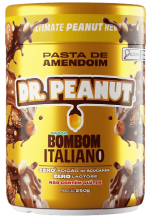 Produto Pasta de amendoim com whey protein sabor bombom italiano 250g dr. peanut foto 1