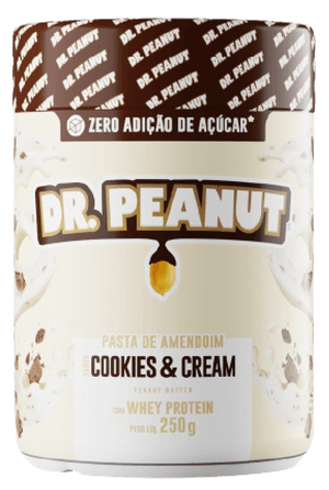 Produto Pasta de amendoim c/ whey protein cookies & cream 250g dr. peanut foto 1