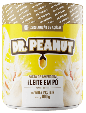 Produto Pasta de amendoim c/ whey protein leite em pó 600g dr. peanut foto 1