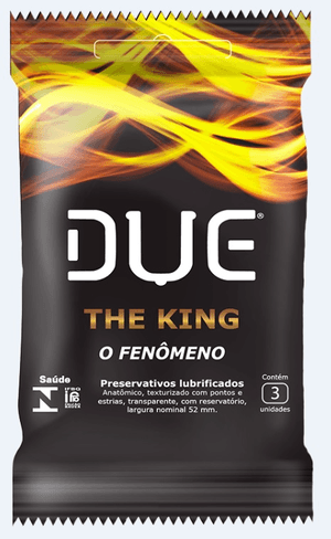 Produto Preservativo due anatômico the king transparente com 3 unidades foto 1