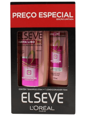 Produto Kit elseve quera-liso mq shampoo 375ml + condicionador 170ml foto 1