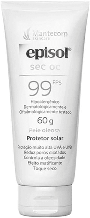 Produto Protetor solar facial episol sec oc pele oleosa fps 99 60g mantecorp foto 1
