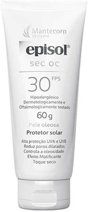 Produto Protetor solar facial episol sec oc pele oleosa fps30 60g mantecorp foto 1