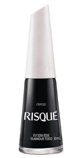 Produto Esmalte preto cremoso eu sou esse glamour 8ml risque foto 1