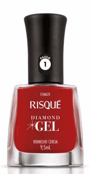Produto Esmalte risque diamond gel vermelho cereja 9,5ml foto 1