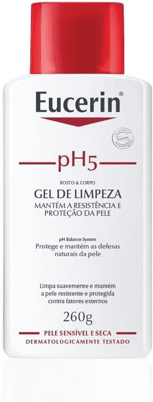 Produto Gel de limpeza corporal e facial pele sensível ph5 250ml eucerin foto 1