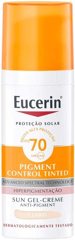 Produto Protetor solar facial pigment control tinted claro fps70 50ml eucerin foto 1