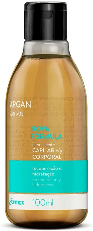 Produto Óleo de argan capilar e corporal 100ml farmax foto 1
