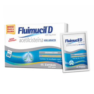 Produto Fluimucil  600mg 16 envelopes 5g foto 1