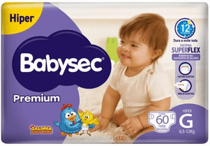 Produto Fralda infantil galinha pintadinha premium hiper g 60 unidades babysec foto 1