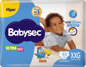 Produto Fralda infantil ultrasec galinha pintadinha hiper xxg 48 unidades babysec foto 1