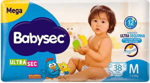 Produto Fralda infantil ultrasec galinha pintadinha mega m 38 unidades babysec foto 1