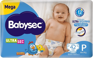 Produto Fralda infantil ultrasec galinha pintadinha mega p 42 unidades babysec foto 1