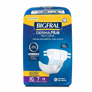 Produto Fralda adulto derma plus noturna xg 7 unidades bigfral foto 1