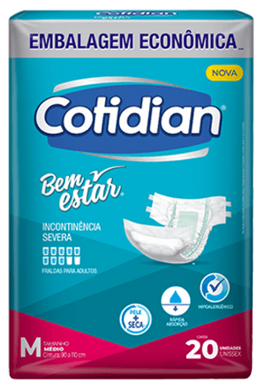 Produto Fralda adulto cotidian bem estar m 20 unidades foto 1