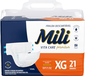 Produto Fralda para incontinência vita  care premium xg pacote com 21 unidades, mili foto 1