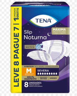 Produto Fralda descartavel para incontinencia tena slip noturna m leve 8 pague 7 unidades foto 1