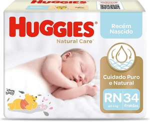 Produto Fralda infantil natural care rn 34 unidades huggies foto 1