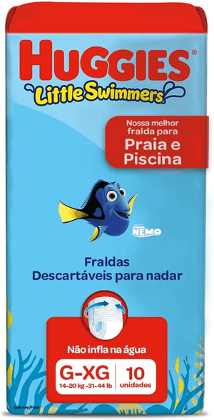 Produto Fralda descartável infantil praia e piscina tamanho g/xg 10 unidades huggies foto 1