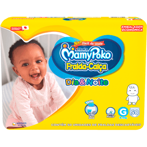 Produto Fralda calça infantil mamypoko dia e noite g com 50 unidades foto 1