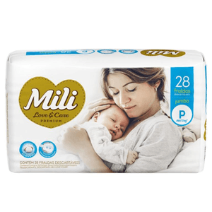 Produto Fralda infantil love & care jumbo p 28 unidades mili foto 1