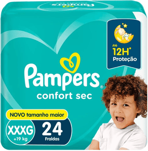 Produto Fralda infantil confort sec mega xxxg 24 unidades pampers foto 1