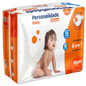 Produto Fralda descartavel infantil personalidade ultra sec hiper tamanho g pacote com 72 unidades foto 1