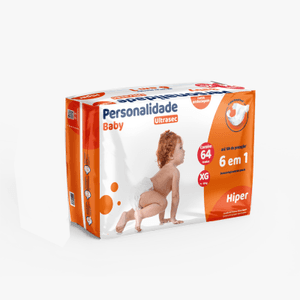 Produto Fralda descartavel infantil personalidade ultra sec hiper tamanho xg pacote com 64 unidades foto 1