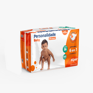 Produto Fralda descartavel infantil personalidade ultra sec hiper tamanho xxg pacote com 56 unidades foto 1