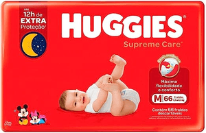 Produto Fralda descartável infantil huggies maxima protecao hiper m 66 unidades foto 1
