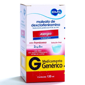 Produto Maleato de dexclorfeniramina xarope 120ml - genérico ems foto 1
