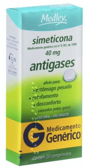 Produto Simeticona 40mg caixa com 20 comprimidos generico medley foto 1