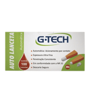 Produto G-tech auto lanceta 28g 100un lana28g1 foto 1