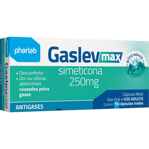 Produto Gaslev max 250mg 10cps gel pharlab foto 1