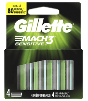 Produto Carga gillette mach 3 sensitive com 4 unidades foto 1